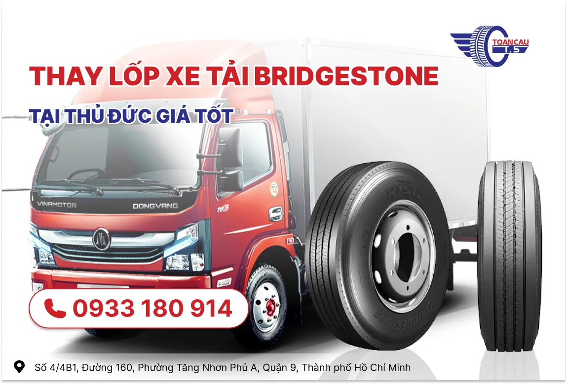 Thay lốp xe tải Bridgestone tại Thủ Đức giá tốt